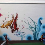 Kids playground mural painting 