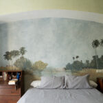 Landscape mural painting.